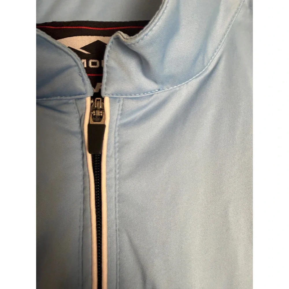Sun Mountain Rainflex Golf Jacket Mens Large Blue Grey Waterproof Half Zip